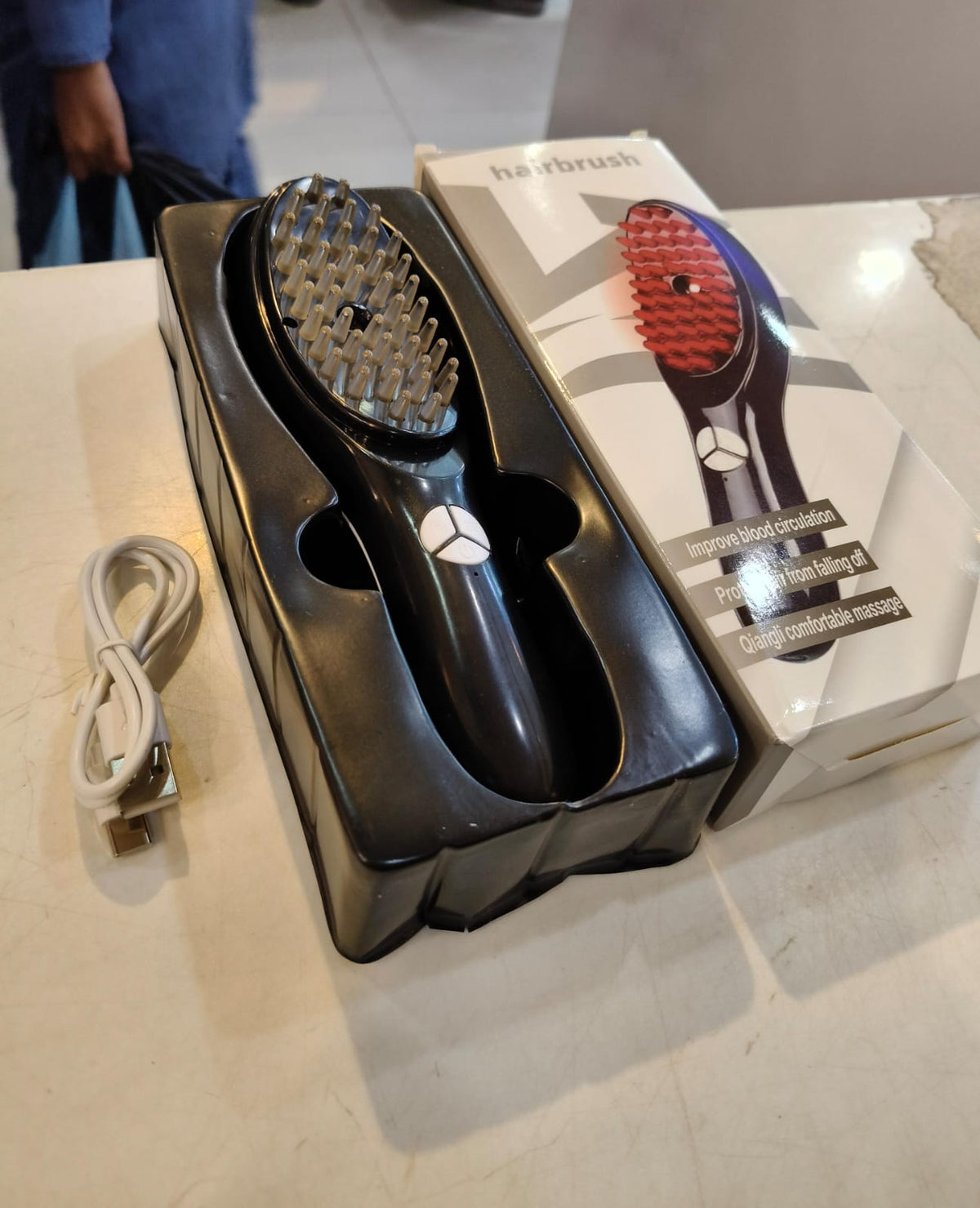 Electric 3D Scalp Massage Comb with Steam Spray