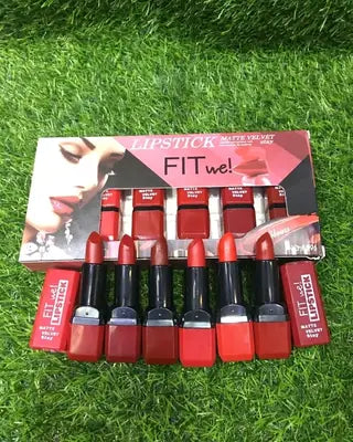 Fitme High Pigmented Velvet Matte Lipstick Set - Long Lasting Smooth Intense Color Lip Makeup Collection