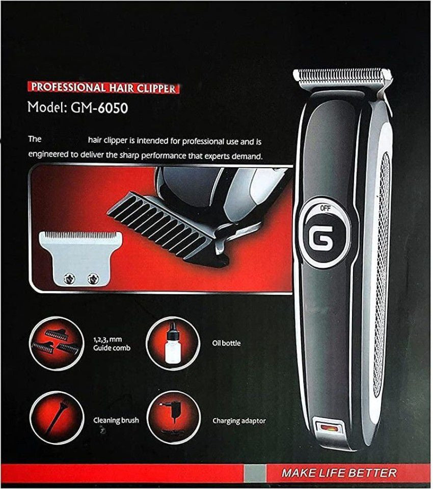 Geemy Original Professional Hair Clipper Trimmer Shaver GM-6050 With Full Accessories Kit