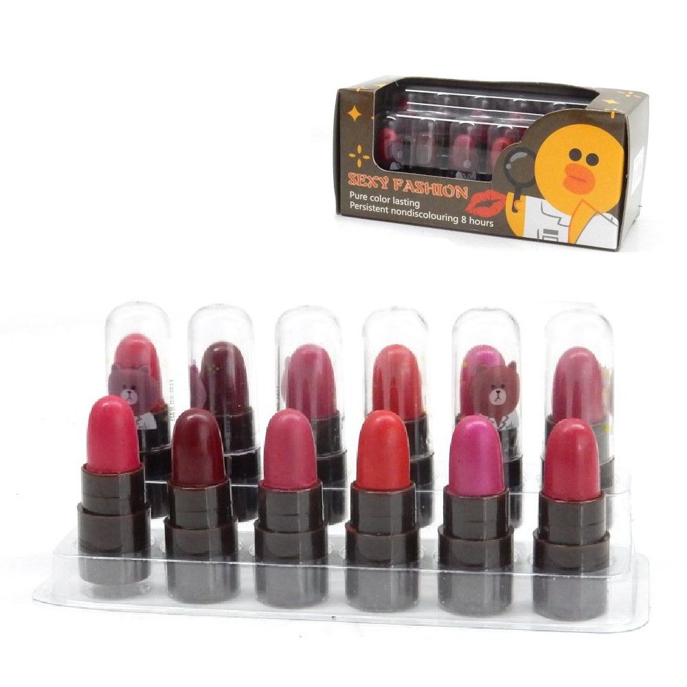 12 Pcs Multicolor Mini Capsule Lipsticks Set