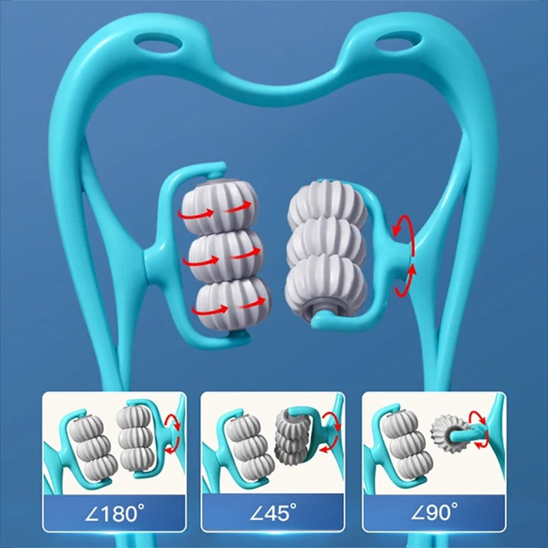 6 Wheel Pressure Point Neck Massager Relieve Neck