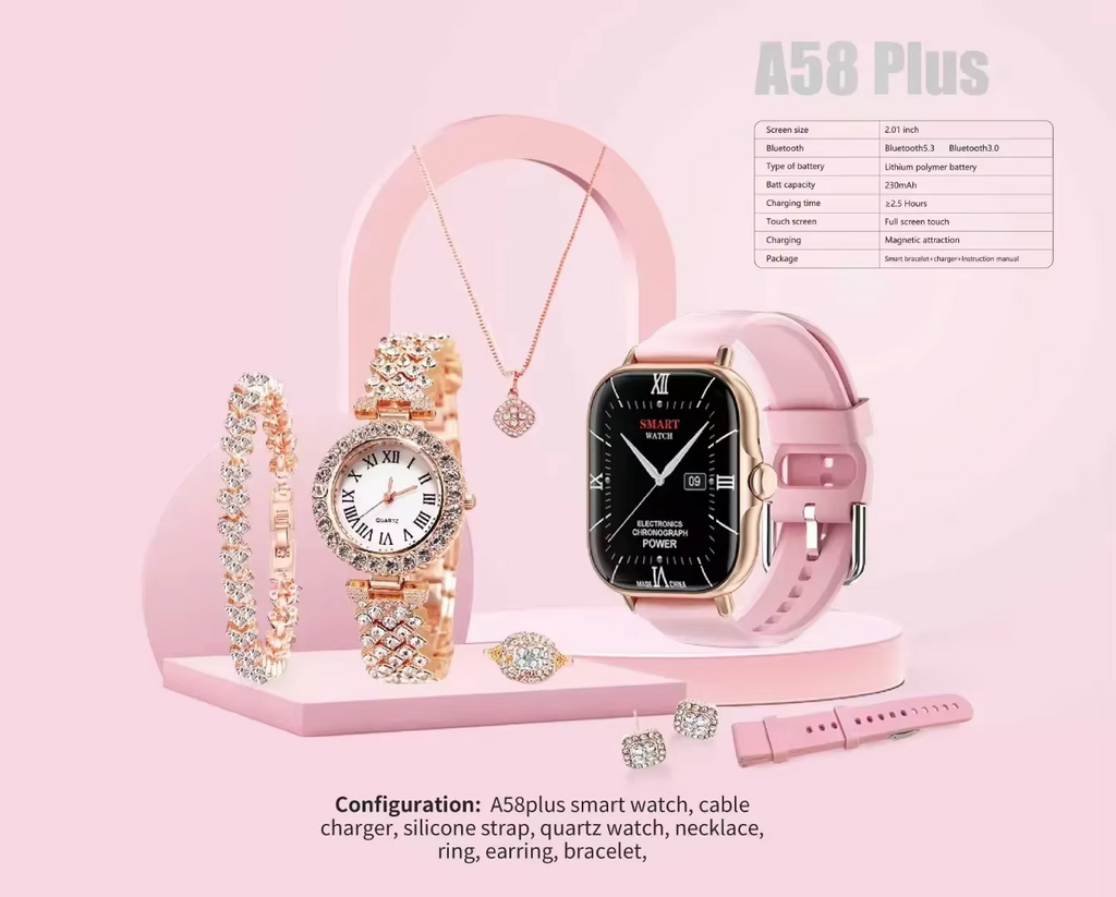 A58 Plus 6 in 1 - Smartwatch For Women | Best Quality Smart