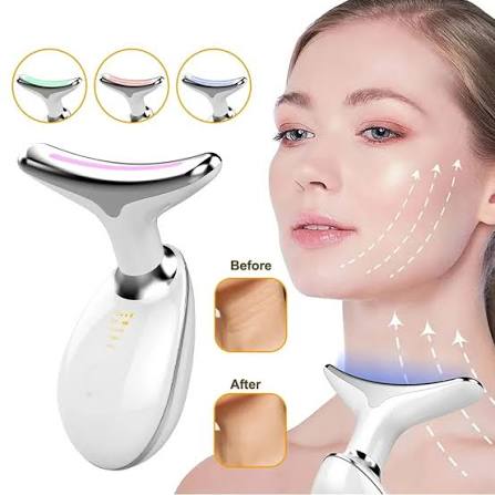 Neck Lifting And Tightening Massager EMS Microcurrent Face And Neck Device With LED Light