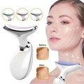 Neck Lifting And Tightening Massager EMS Microcurrent Face And Neck Device With LED Light